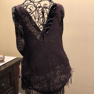 Bebe brown suede top size L